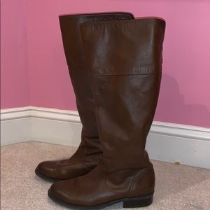 Genuine Leather Zipper Aldo Boots Dark Brown